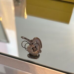 Coach Silver Heart Earrings